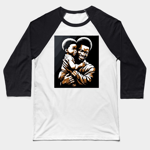 Afrocentric Father And Son Baseball T-Shirt by Graceful Designs